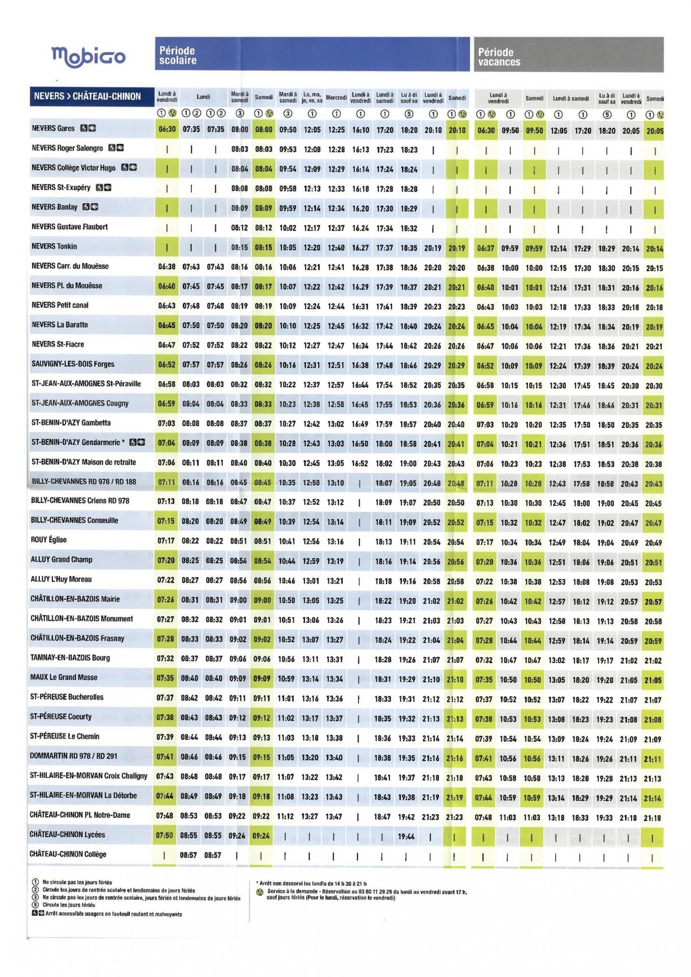 Lignes de bus Nevers et Autun / Transport  la demande | Chteau-Chinon  Ville